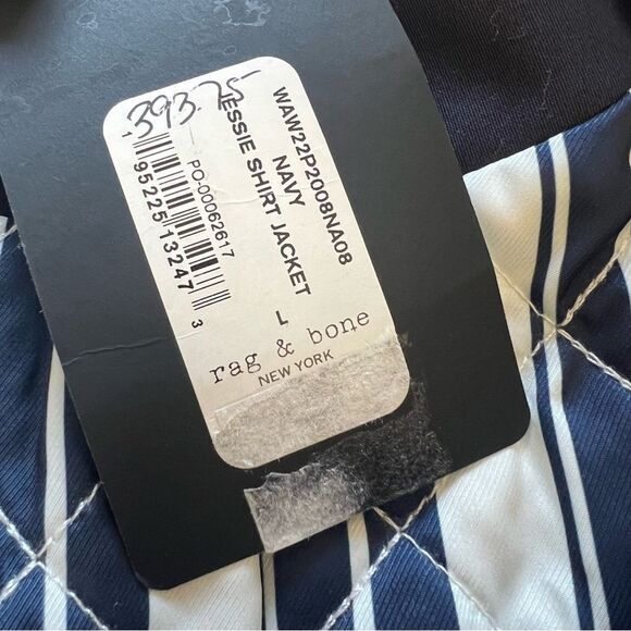 Rag & Bone Jessie Shirt Jacket in Navy Large NEW MSRP $525 - Picture 8 of 10